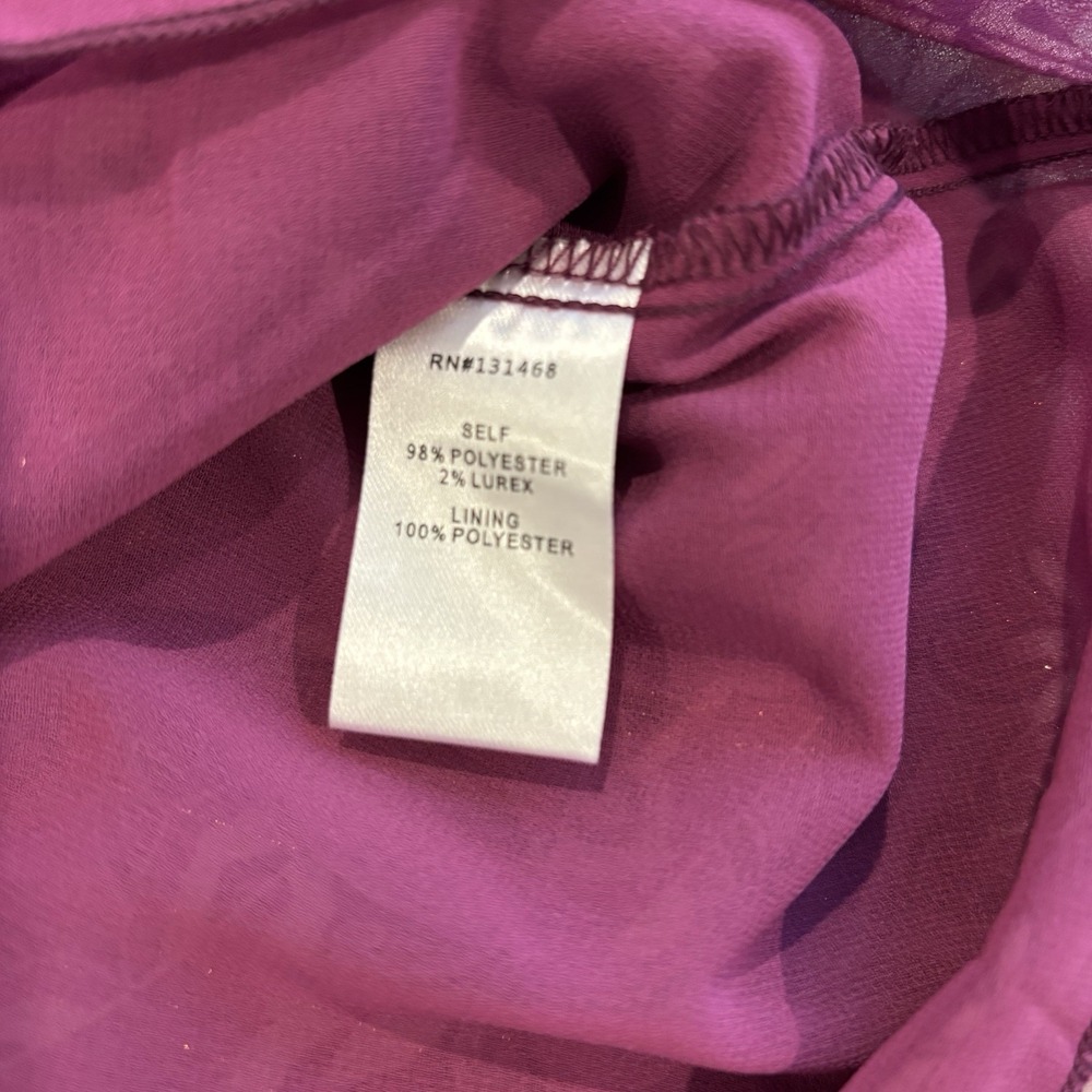 NWT AVARA Mauve Tones Long Puff Sleeve Blouse Top Size XS Boho - Picture 7 of 9